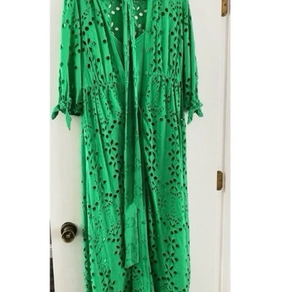 slim fit dress slacks Piper Eyelet Midi Dress — Off White Floral main image 0